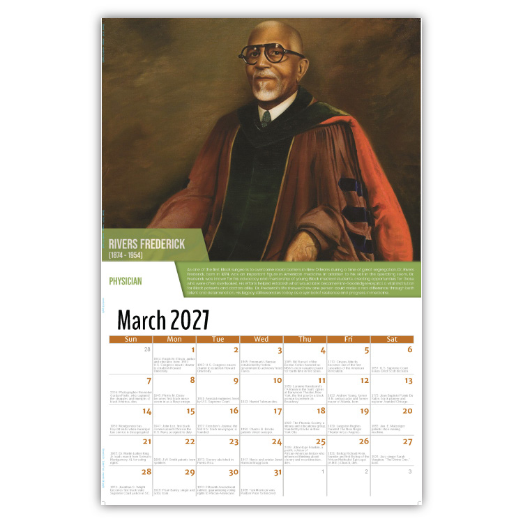 2027 Black History wall calendar