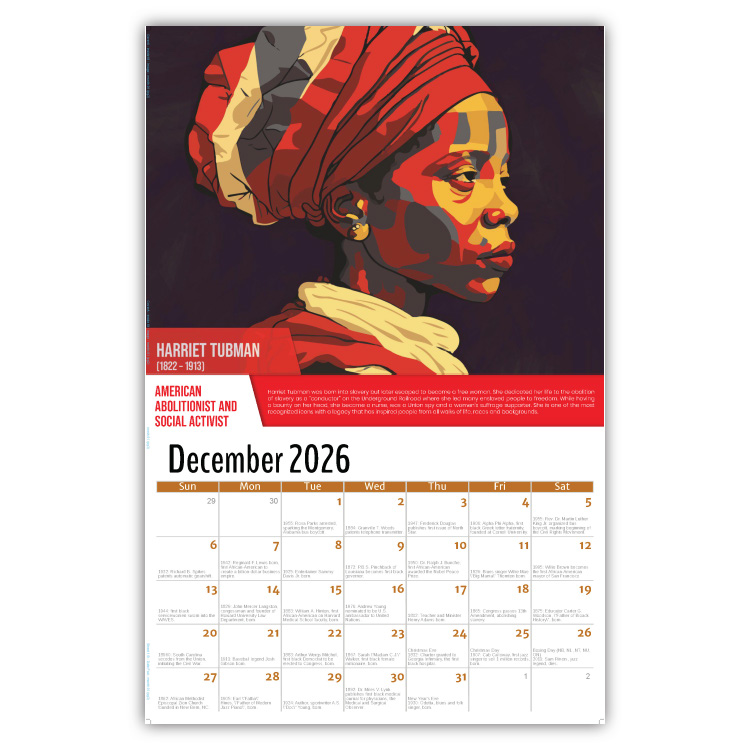2027 Black History wall calendar