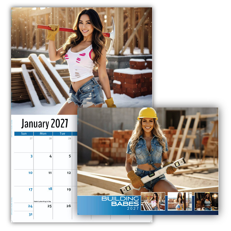 2027 Building Babes wall calendar