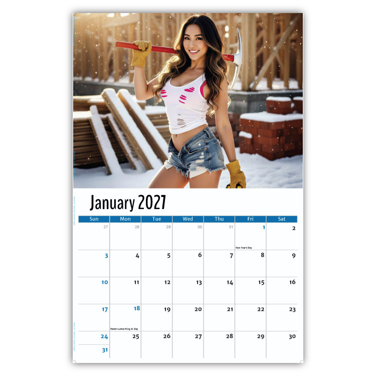 2027 Building Babes wall calendar