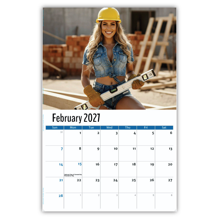 2027 Building Babes wall calendar