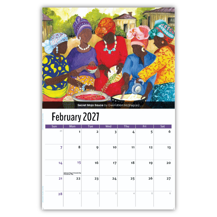 2027 Celebration of African-American Art wall calendar
