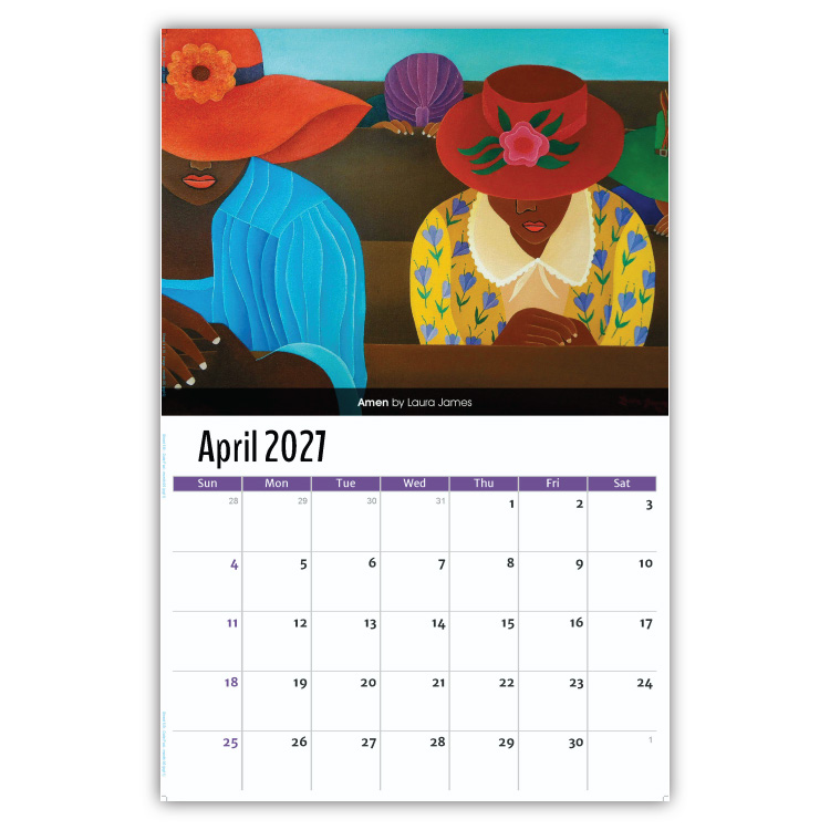 2027 Celebration of African-American Art wall calendar