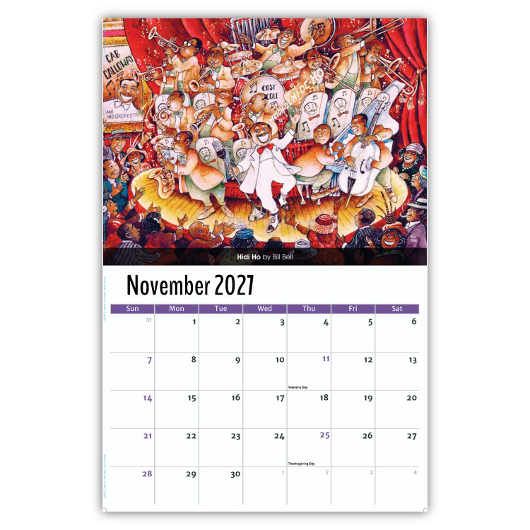 2027 Celebration of African-American Art wall calendar