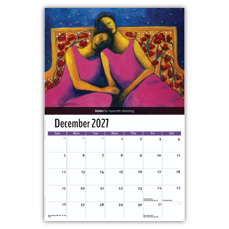 2027 Celebration of African-American Art wall calendar