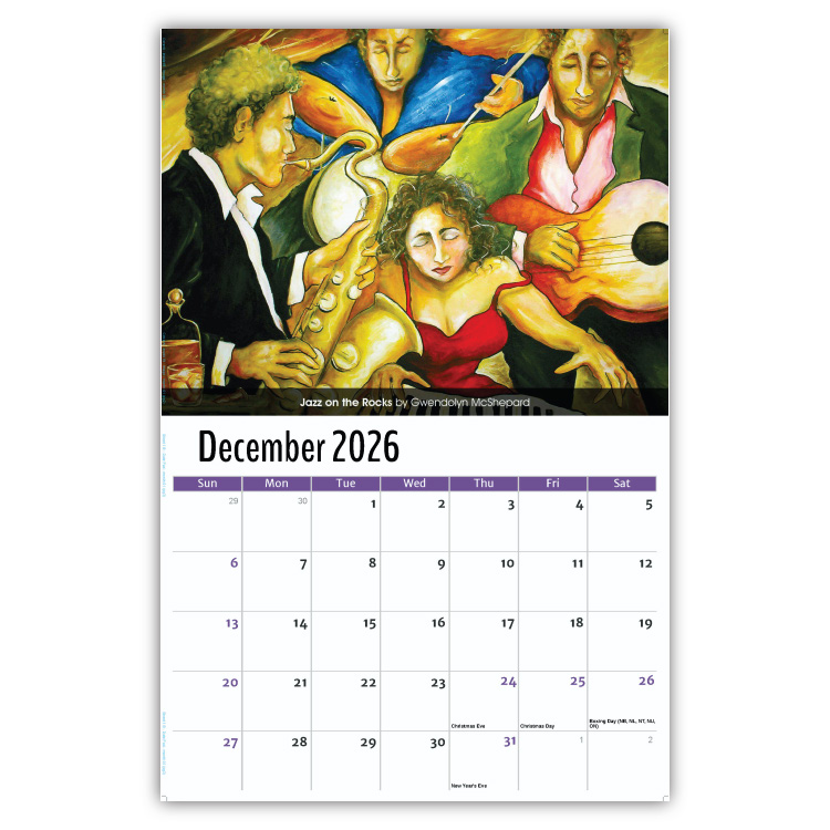 2027 Celebration of African-American Art wall calendar