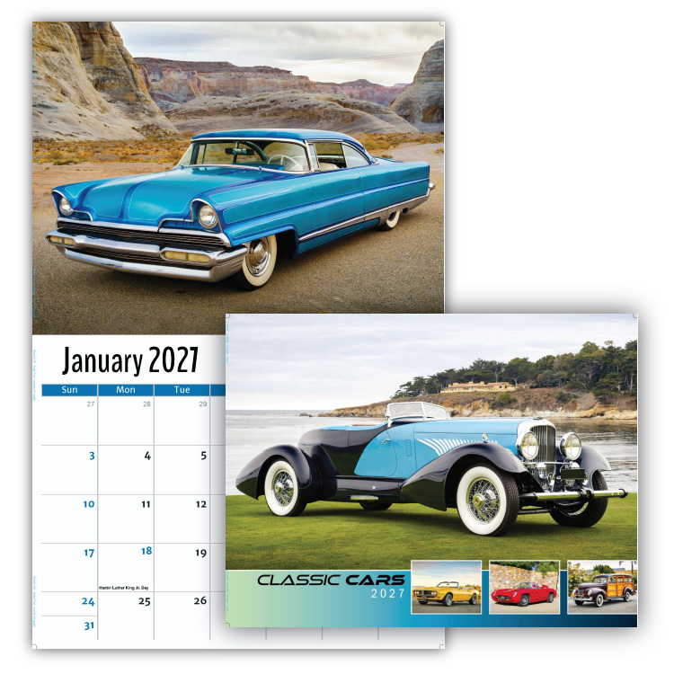 2027 Classic Cars wall calendar