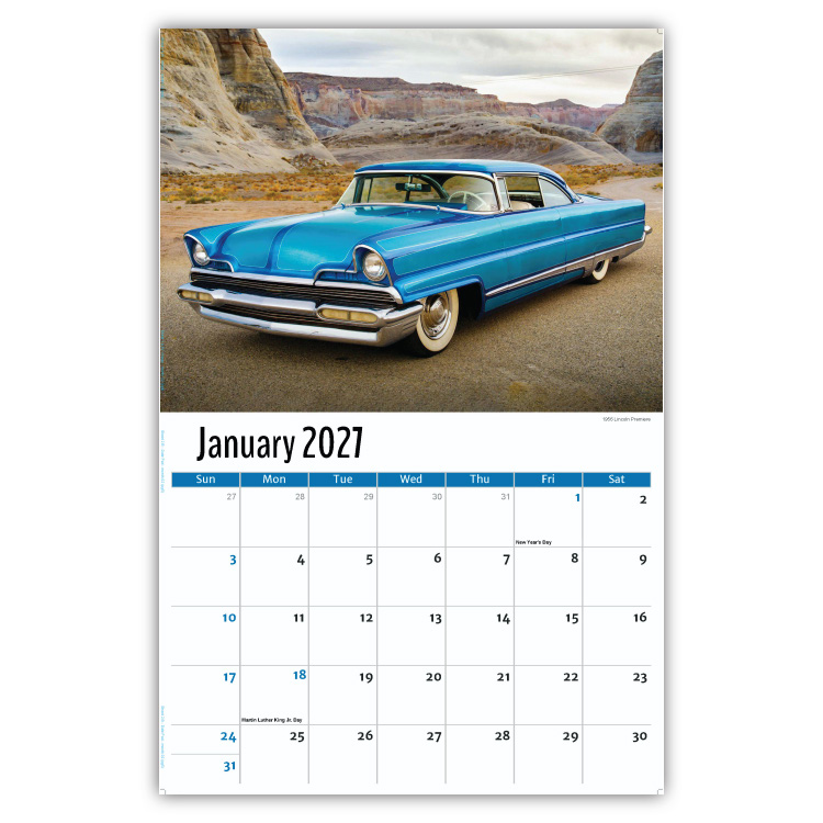 2027 Classic Cars wall calendar