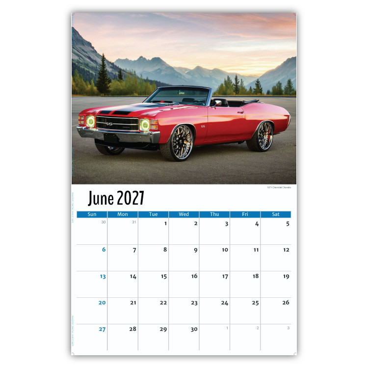 2027 Classic Cars wall calendar