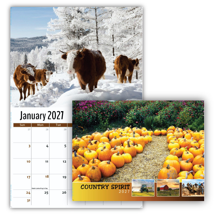 2027 Country Spirit wall Calendar