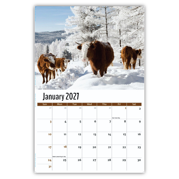 2027 Country Spirit wall Calendar