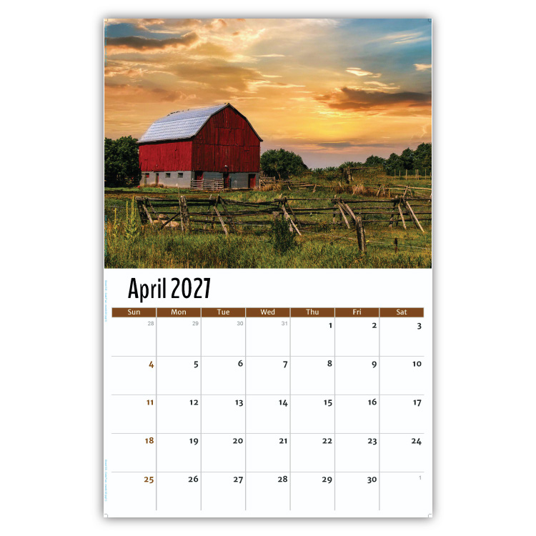 2027 Country Spirit wall Calendar