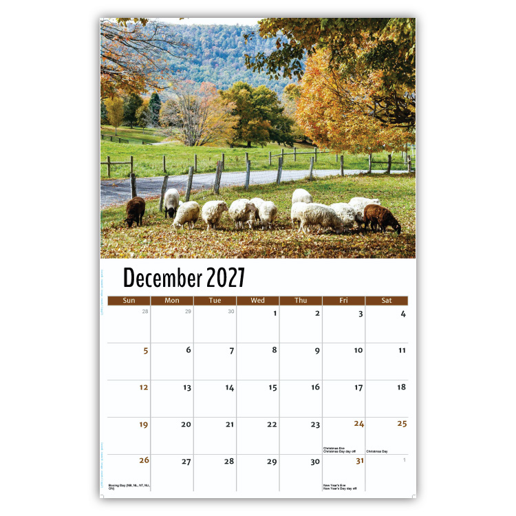 2027 Country Spirit wall Calendar