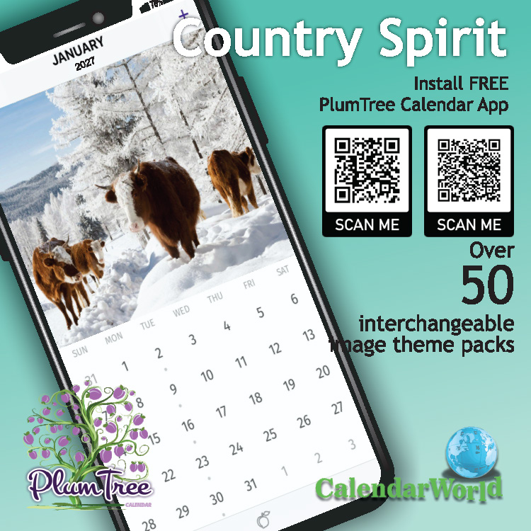 2027 Country Spirit wall Calendar