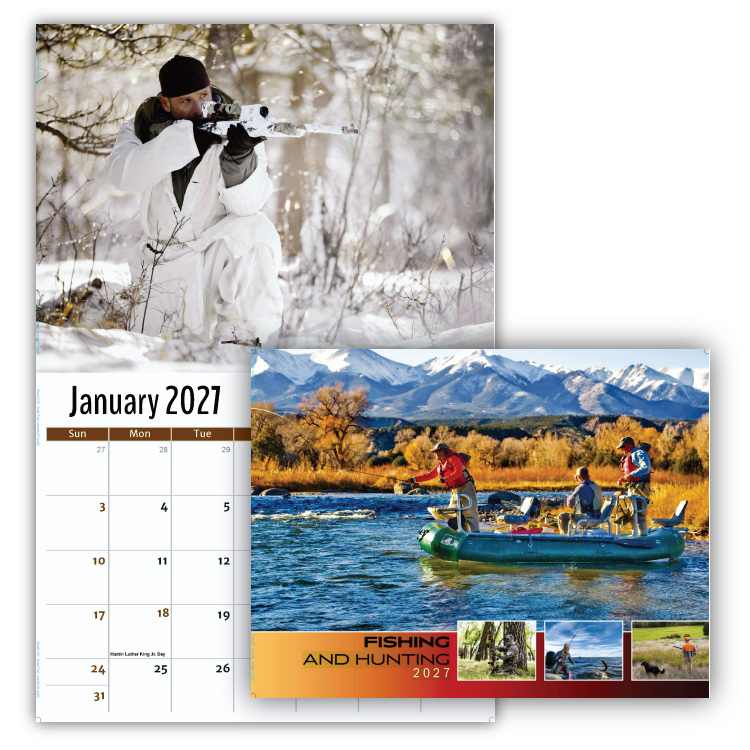 2027 Fishing and Hunting wall calendar