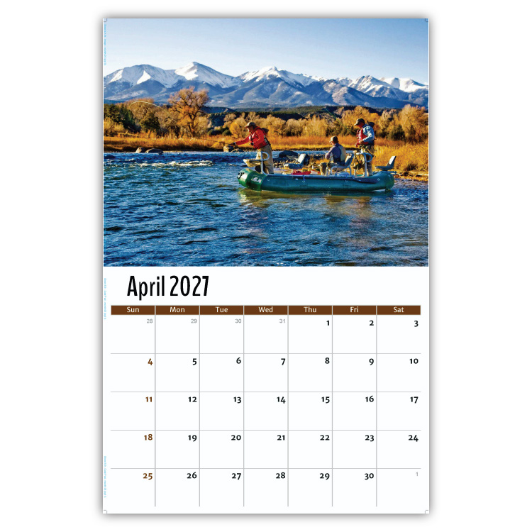 2027 Fishing and Hunting wall calendar