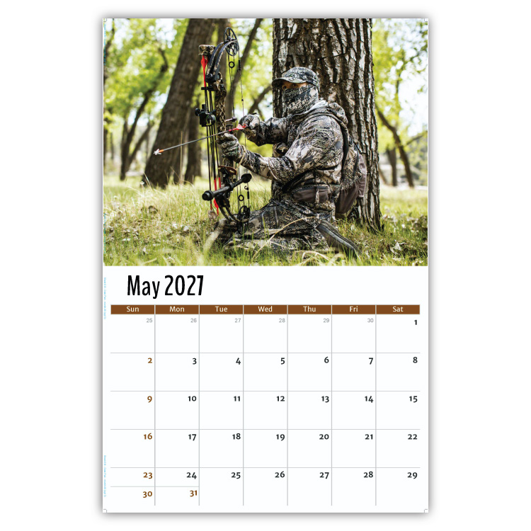 2027 Fishing and Hunting wall calendar