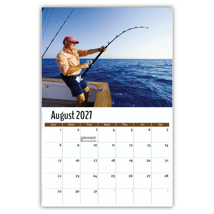 2027 Fishing and Hunting wall calendar
