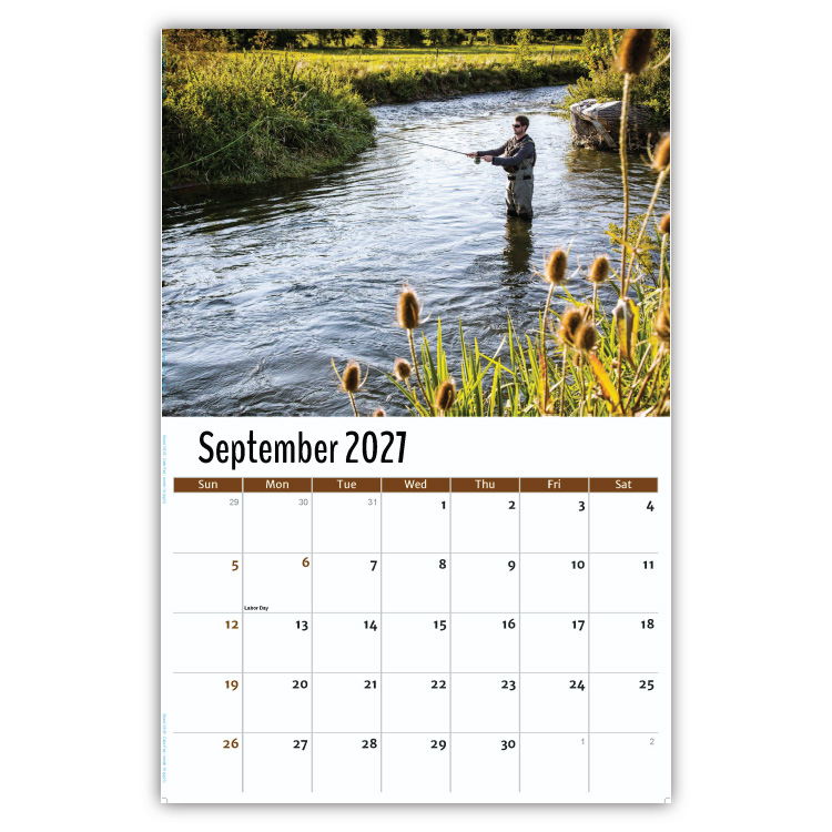 2027 Fishing and Hunting wall calendar