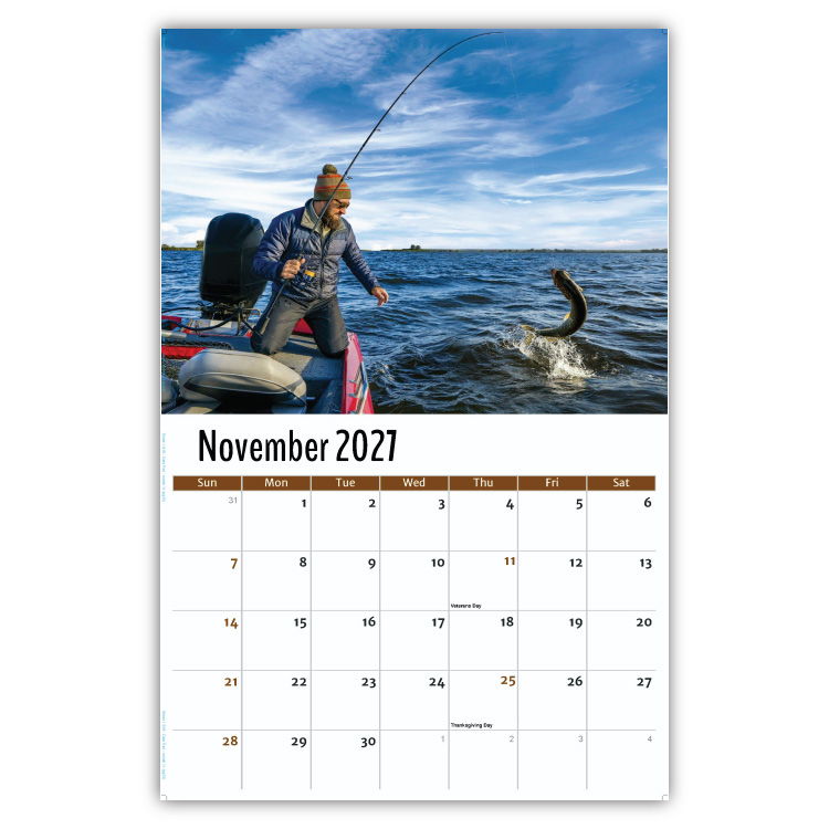 2027 Fishing and Hunting wall calendar