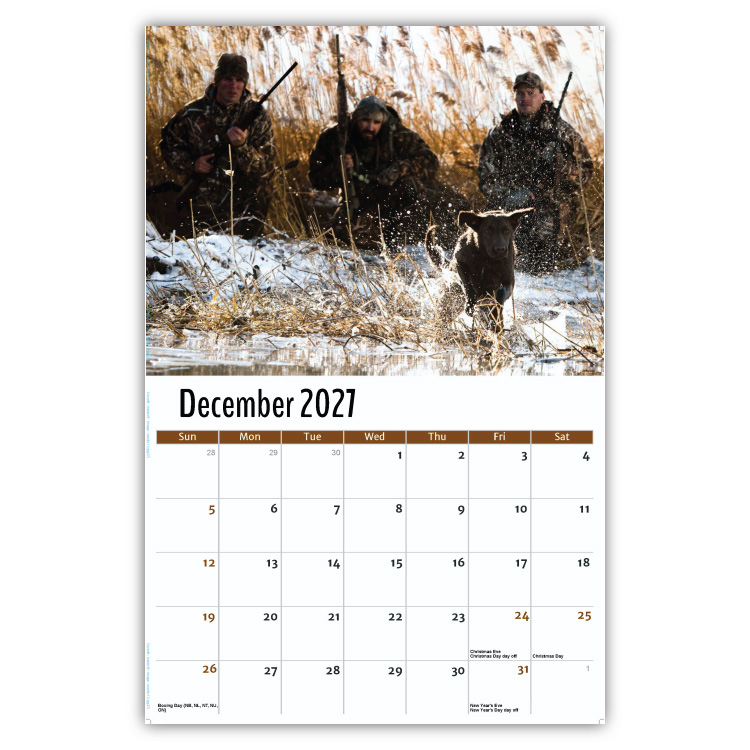 2027 Fishing and Hunting wall calendar