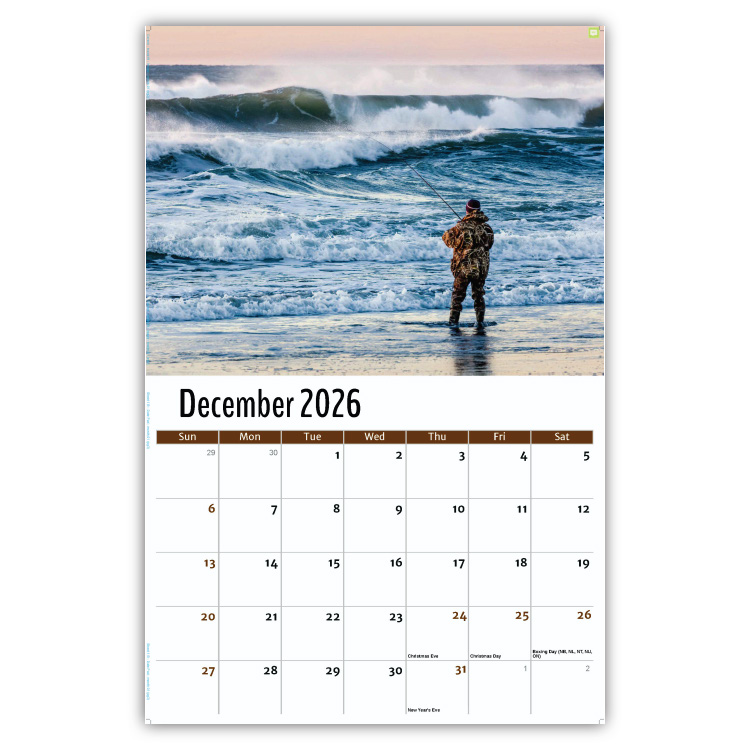 2027 Fishing and Hunting wall calendar