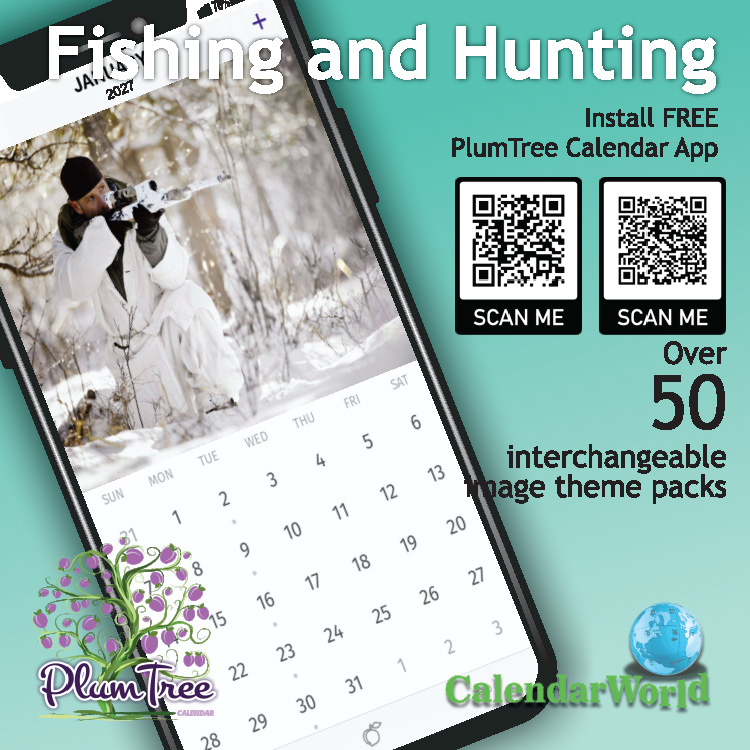2027 Fishing and Hunting wall calendar