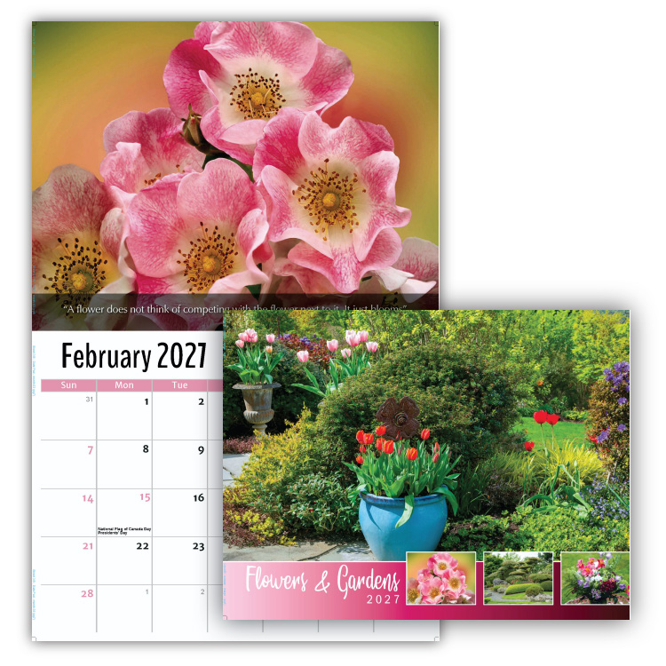 2027 Flowers and Gardens wall calendar
