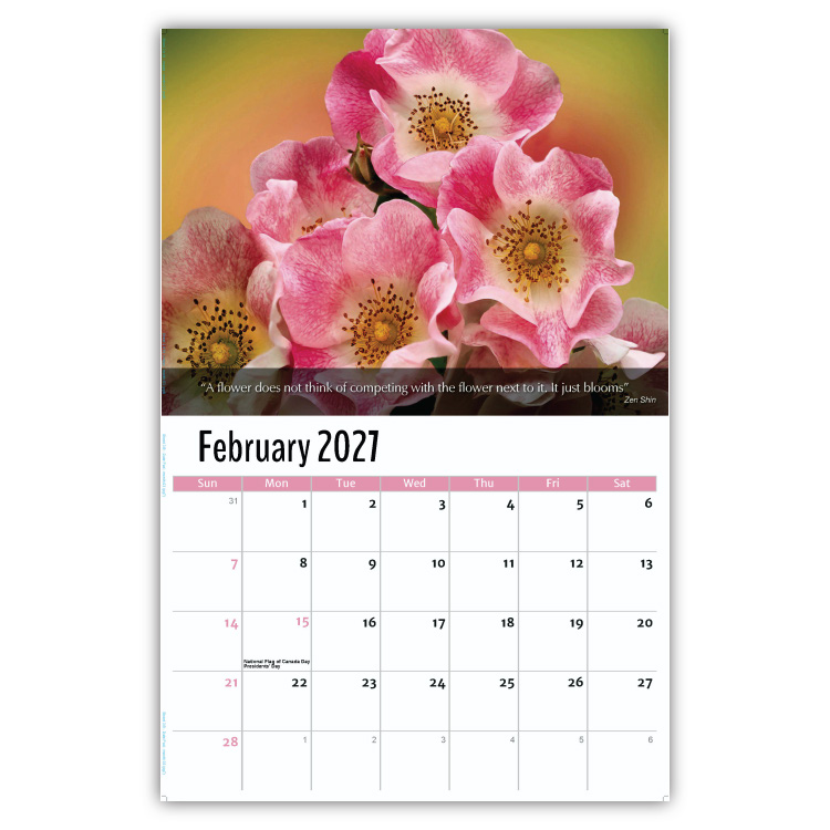 2027 Flowers and Gardens wall calendar