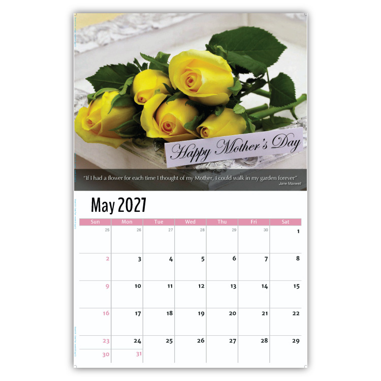 2027 Flowers and Gardens wall calendar