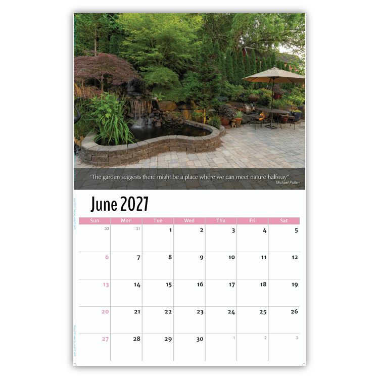 2027 Flowers and Gardens wall calendar