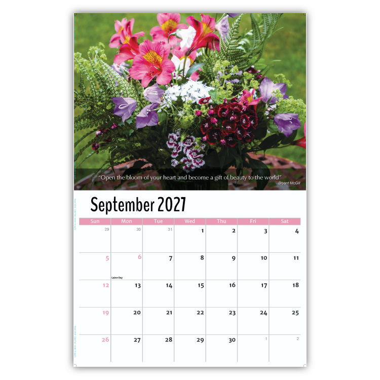 2027 Flowers and Gardens wall calendar