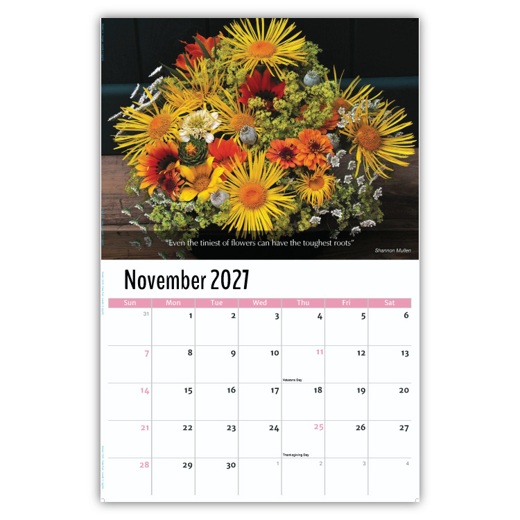 2027 Flowers and Gardens wall calendar