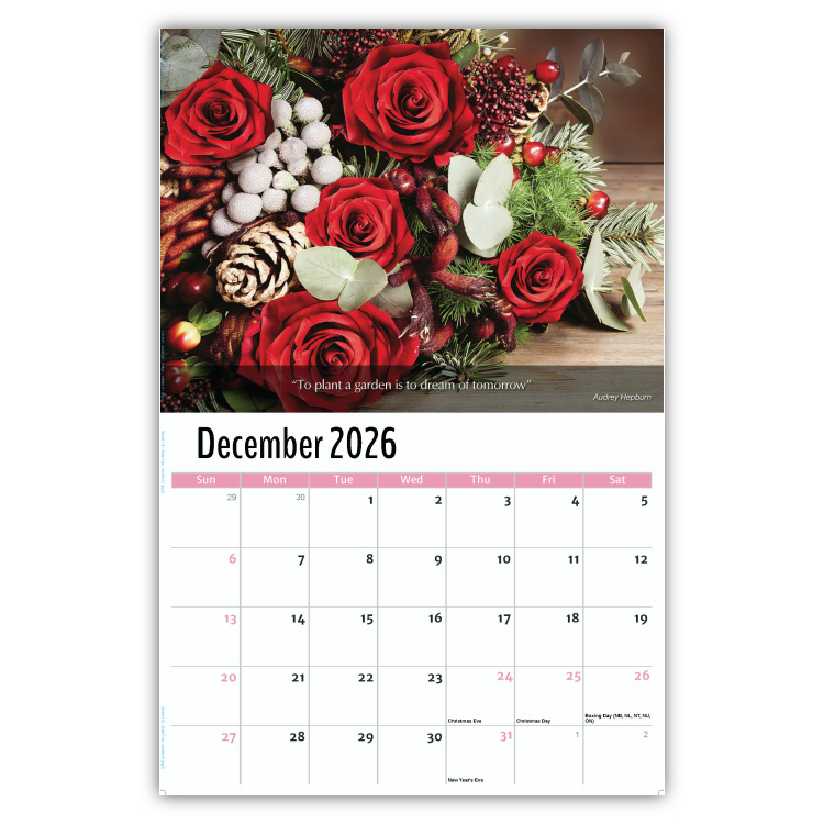 2027 Flowers and Gardens wall calendar