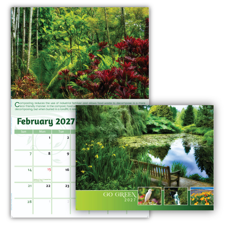 2027 Go Green wall calendar