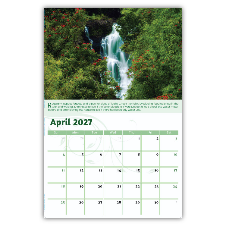 2027 Go Green wall calendar