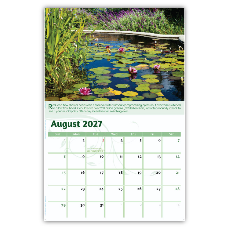 2027 Go Green wall calendar
