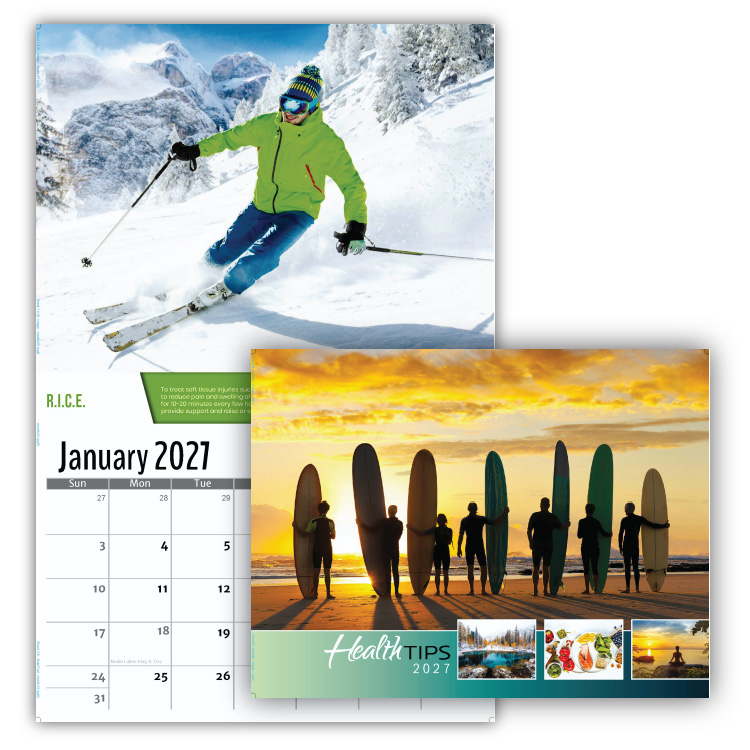 2027 Health Tips wall calendar
