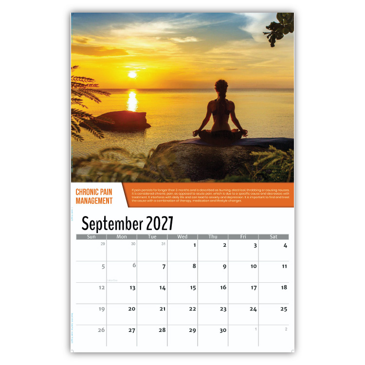 2027 Health Tips wall calendar