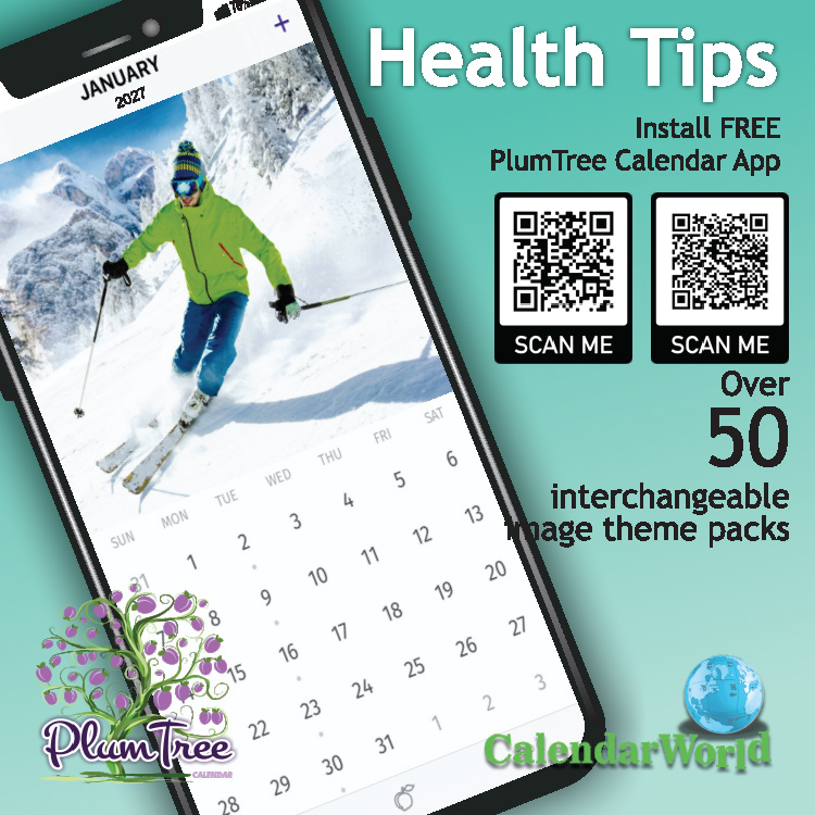 2027 Health Tips wall calendar