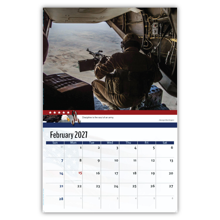 2027 Home of the Brave wall calendar