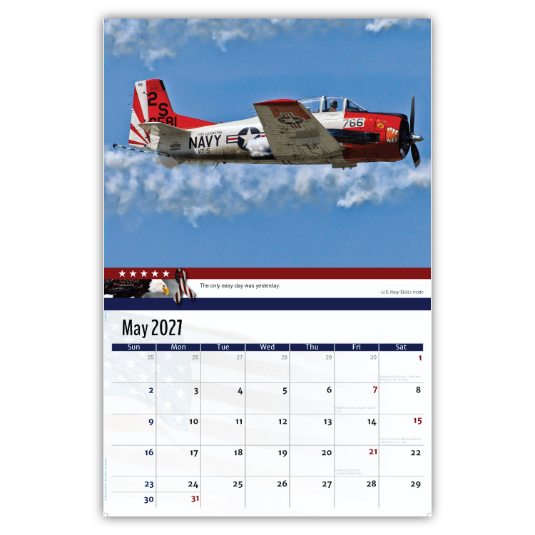 2027 Home of the Brave wall calendar