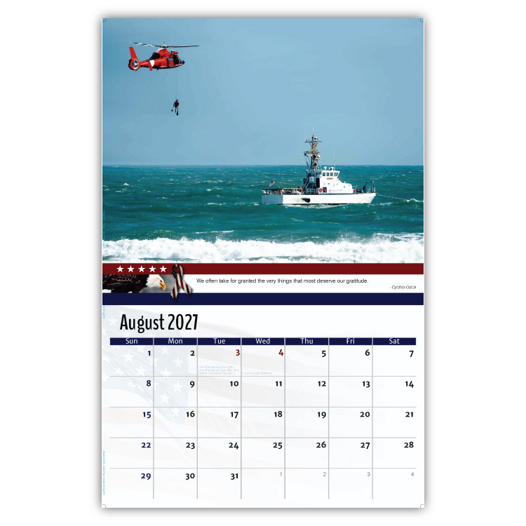 2027 Home of the Brave wall calendar