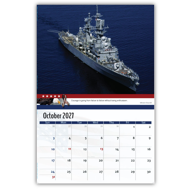 2027 Home of the Brave wall calendar