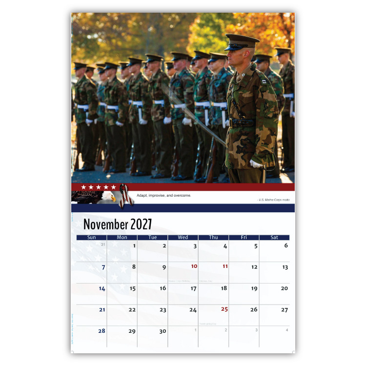 2027 Home of the Brave wall calendar