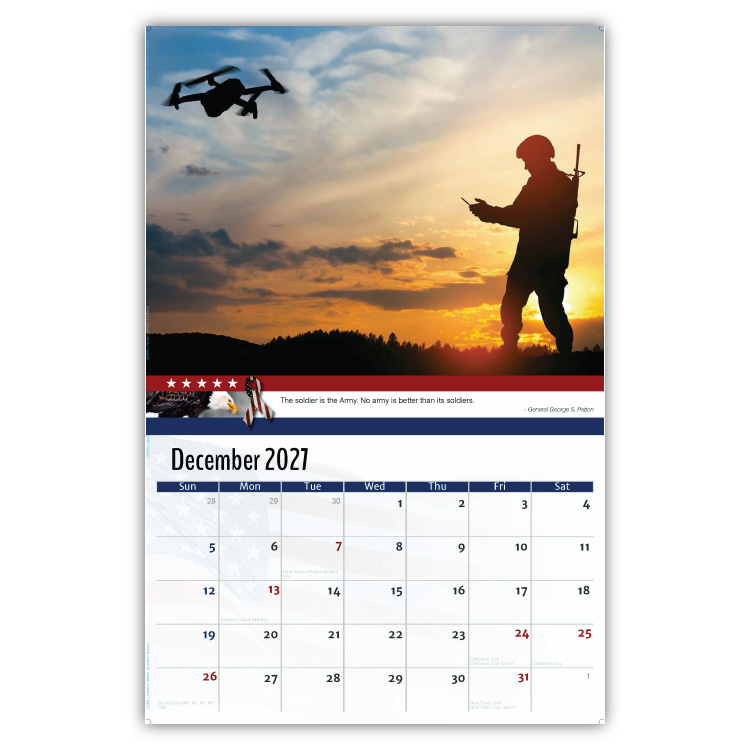 2027 Home of the Brave wall calendar