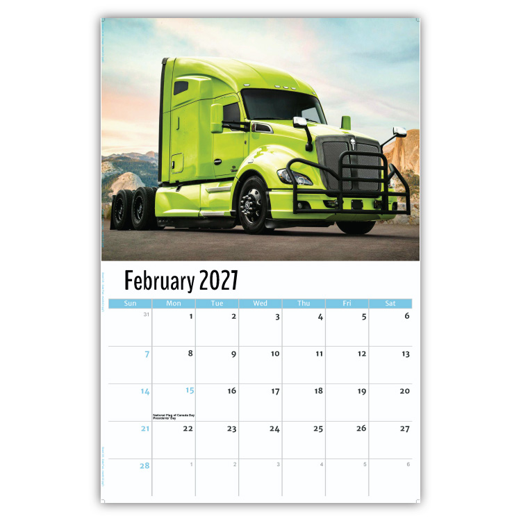 2027 Kings of the Road wall calendar