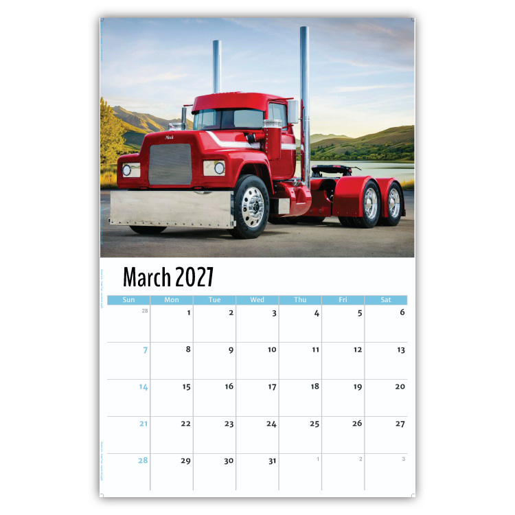 2027 Kings of the Road wall calendar
