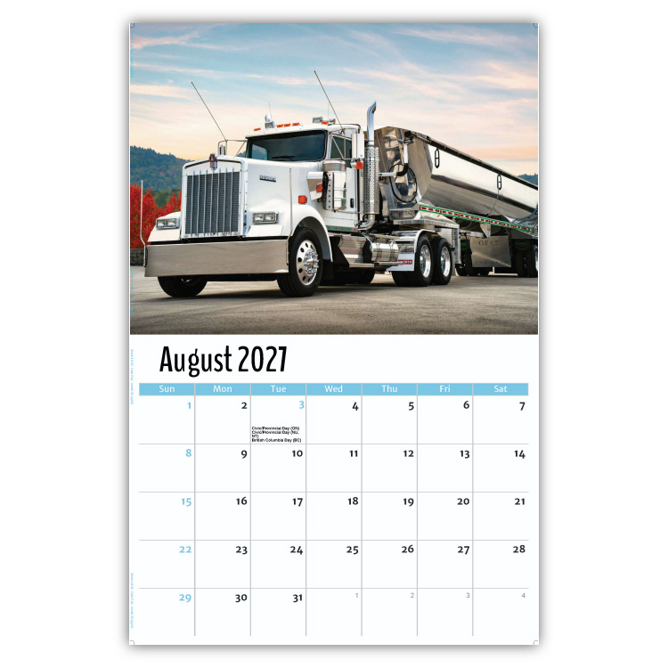 2027 Kings of the Road wall calendar