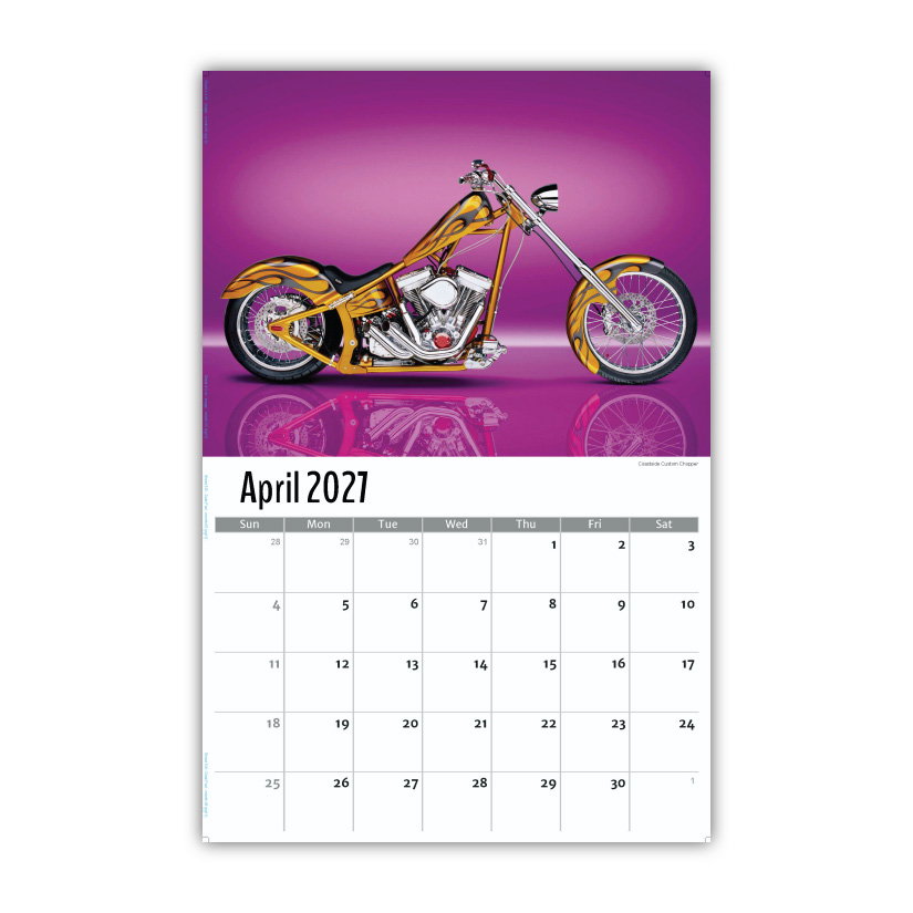 2027 Motorcycle Mania wall calendar